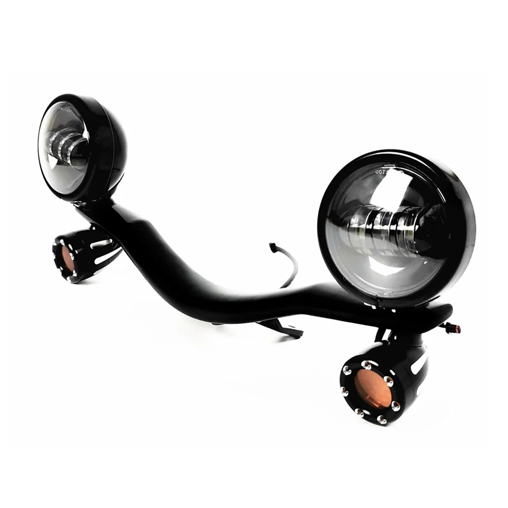 Afbeelding 6: motorfiets led extra lamp kit mistlamp kit geschikt voor Harley Softail Heritage Classic FLSTC 18-24