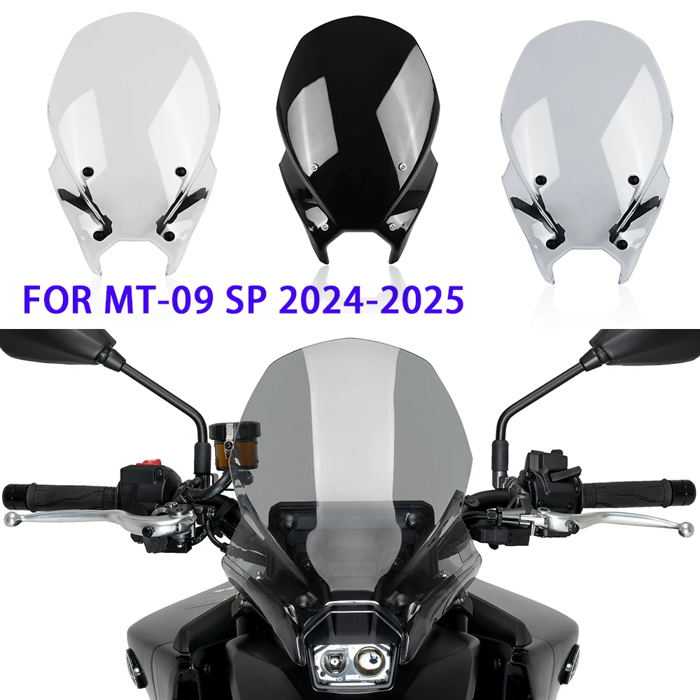 

MT09 Motorcycle Touring Windshield Windscreen Fairing Shield Visor Wind Screen Deflector For YAMAHA MT-09 MT 09 SP 2024 2025
