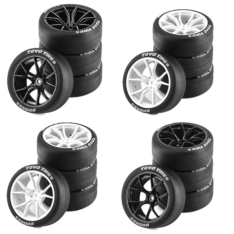 RC 4pcs Unlimited Drift Car Remote Control Pull Rally opona i piasta koła do 1/10 RC Car HSP Wltoys 144001 124018 124019 124017