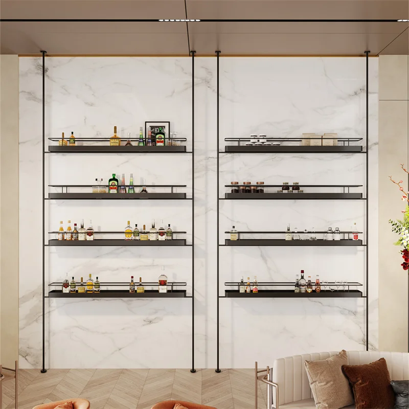 Wall Mounted Display Wine Cabinet Storage Whiskey Luxury Outside Wine Cabinet Modern Standing Wood Vinoteca Bar Decoration