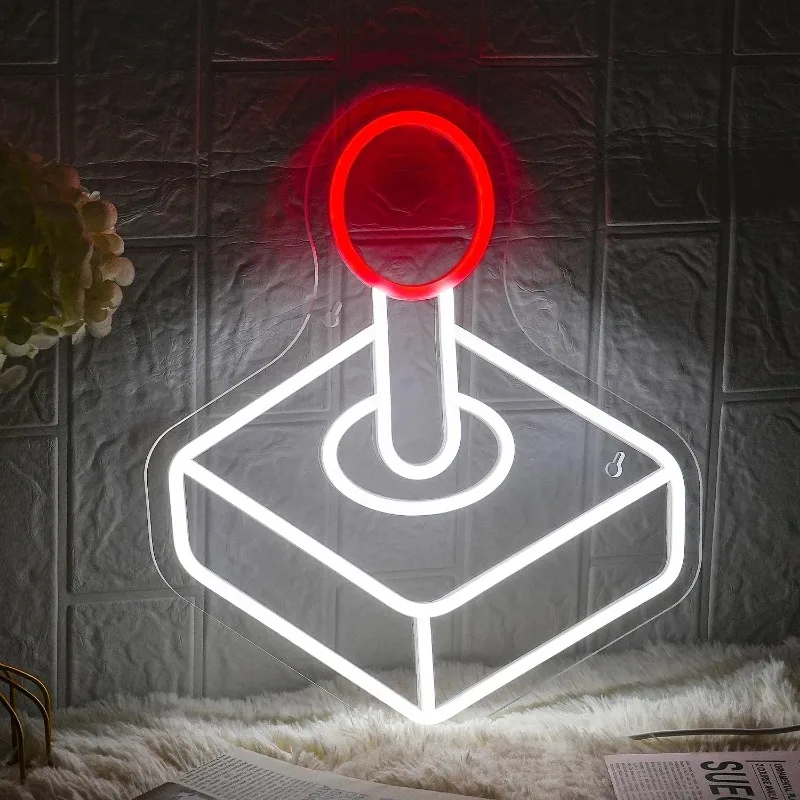 Retro Joystick Neon LED Neon Dimmable Game Room Decor Wall Arcade Neon USB Powered Game Zone Man Cave Birthday Party Game Room