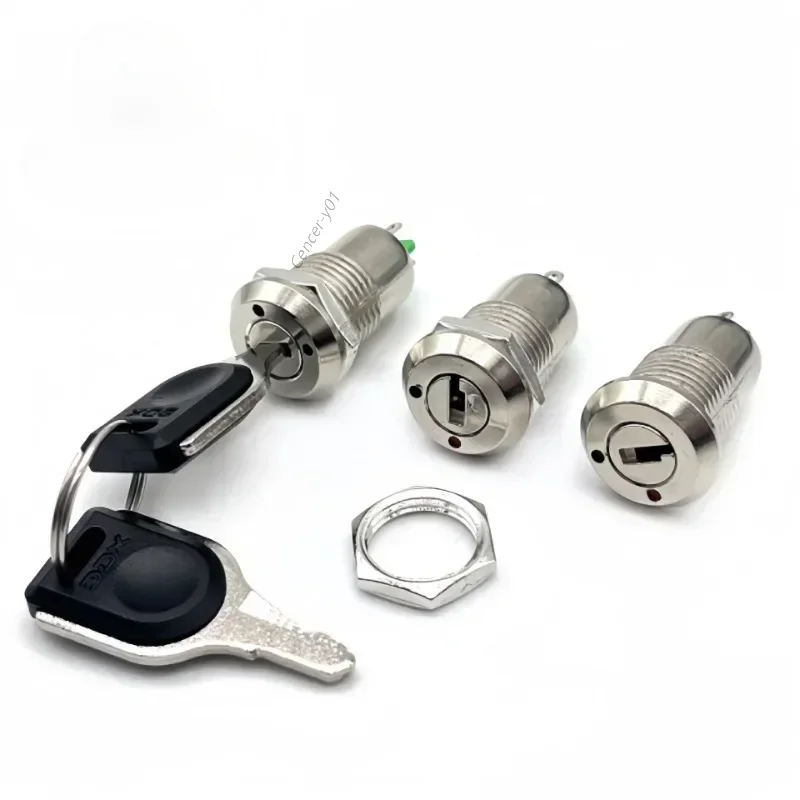 12mm Electronic Key Rotary Switch ON OFF Phone Lock Security Power Button