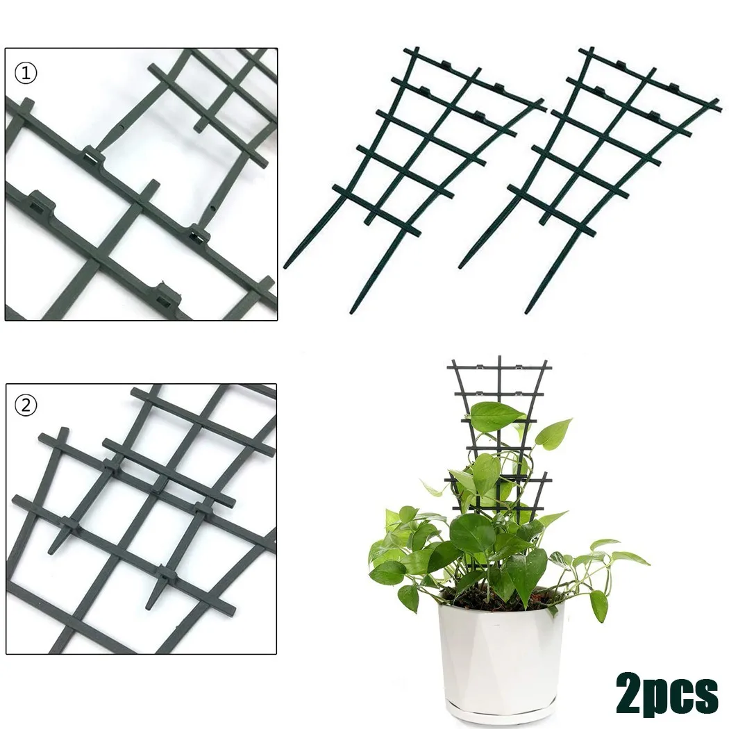 Plantenbanden Klimlatwerk Plastic plantenondersteuning Groenten Bloemen Stropdasondersteuning Tuinplanten Groeiende kooien Staak