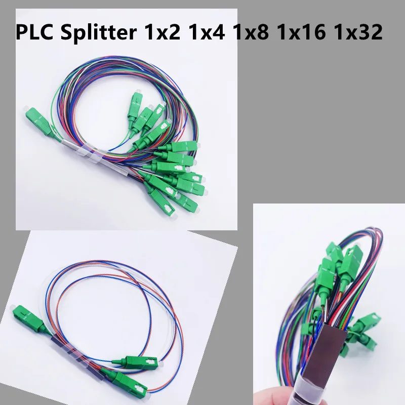 

Ftth Fiber Optic PLC Splitter 1x2 1x4 1x8 1x16 1x32 SC/APC SM Single Mode G657A1 FTTH PLC Splitter APC Connector SC Connector