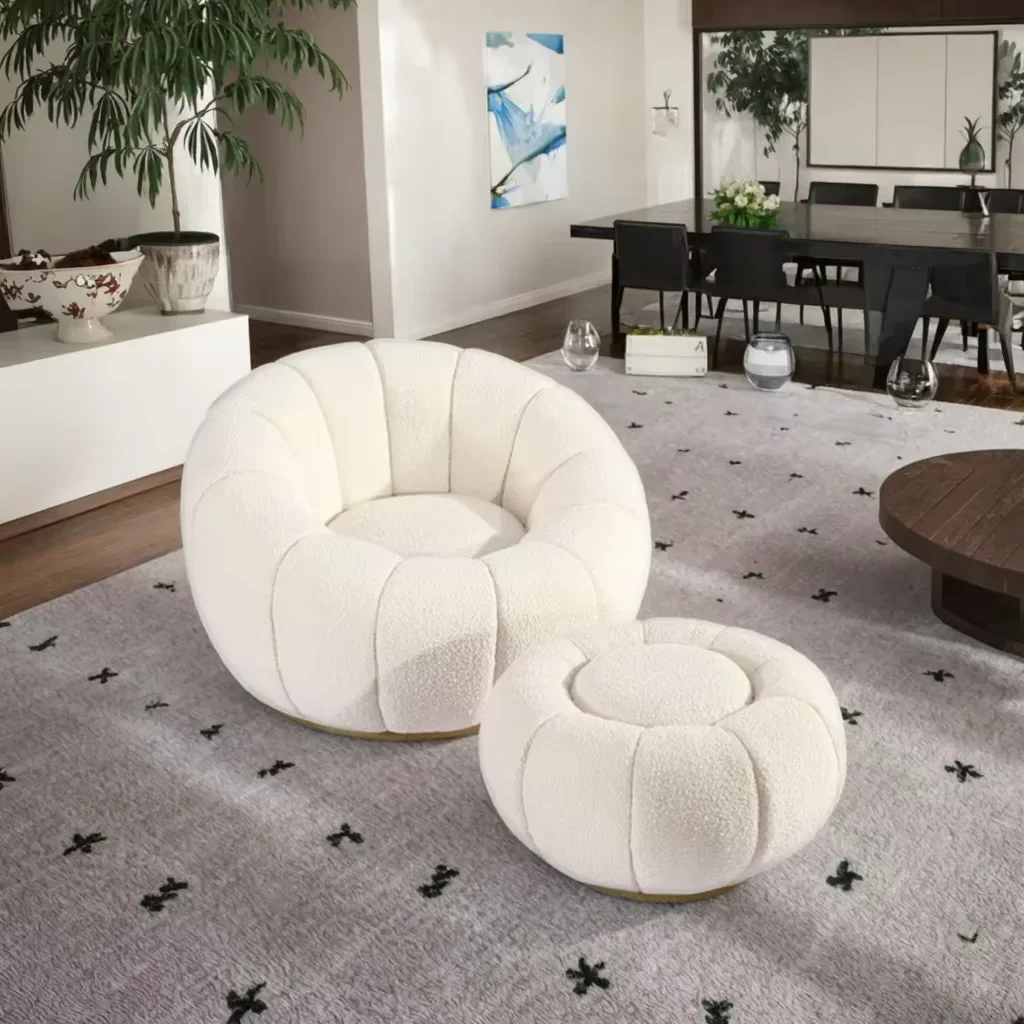 Different Colors Green Accent Chair Luxury Red Velvet Oversized Louis Sheep Skin Gold Accent Lounge Chair With Ottoman