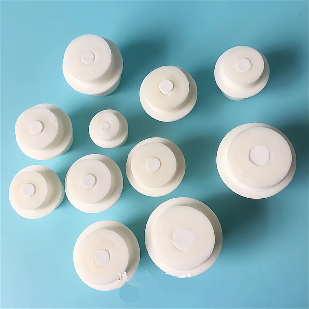 5pcs Laboratory Silicone Bung With Hole Stoppers Airlock Bubbler Homebrew Jug Gum Triangular flask stopper
