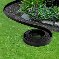 10M Garden border barrier Lawn Grass Plastic Edging Border landscape with 30 Anchoring Solid Pegs Easy Install Insert Lawn Borde