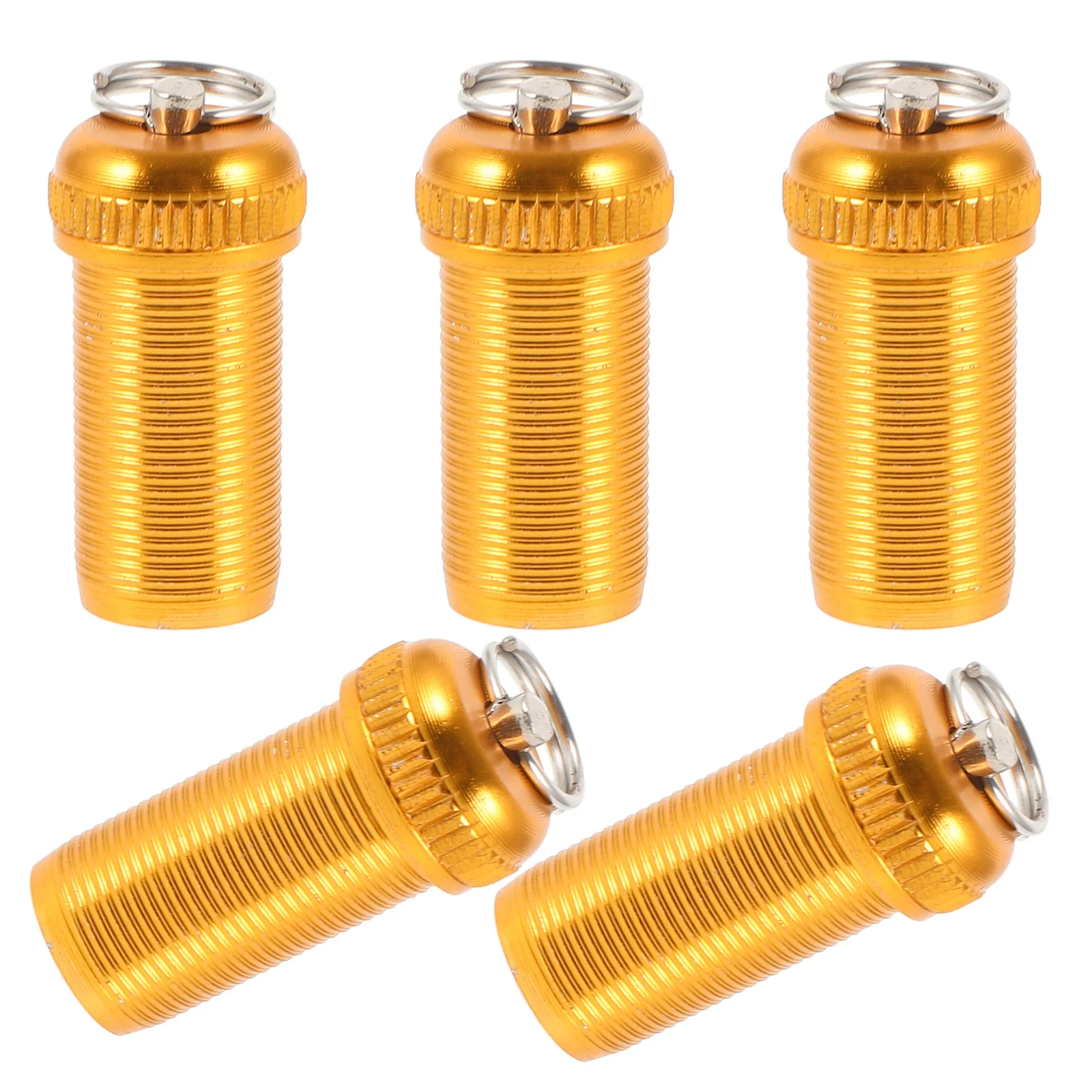 Tapón de extremo de caña de pescar, Protector de tapas de acero inoxidable para varillas de Baitcasting de fundición giratoria, reemplazo de fácil instalación, 5 uds.