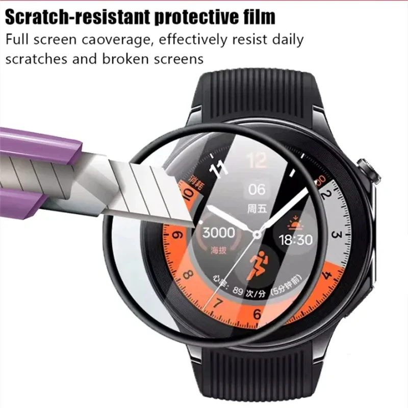 3Pcs Soft Tempered Glass For OPPO Watch X Smart Watch Screen Film For OPPO Watch X Anti-scratch Screen Protector Accessories