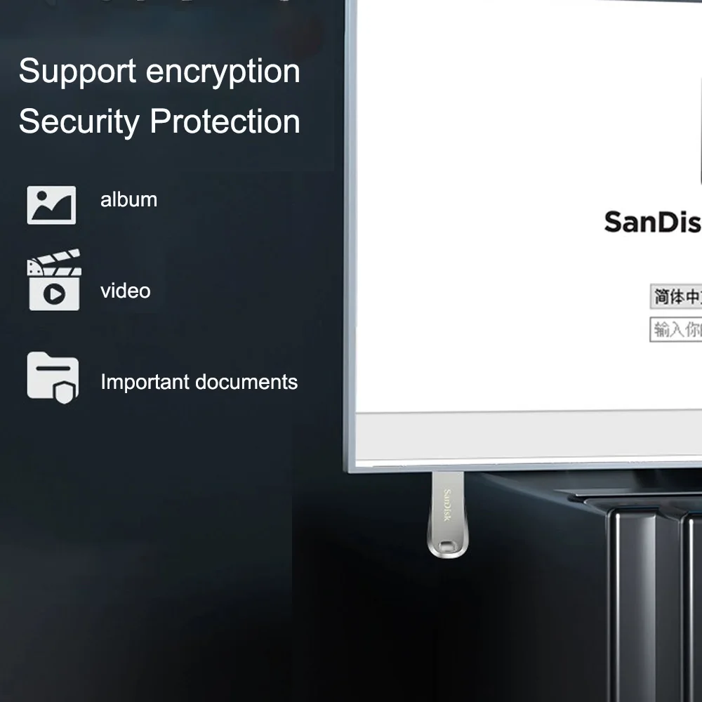 SanDisk-Clé USB 100% 3.2 authentique, 32 Go 64 Go 128 Go 256 Go