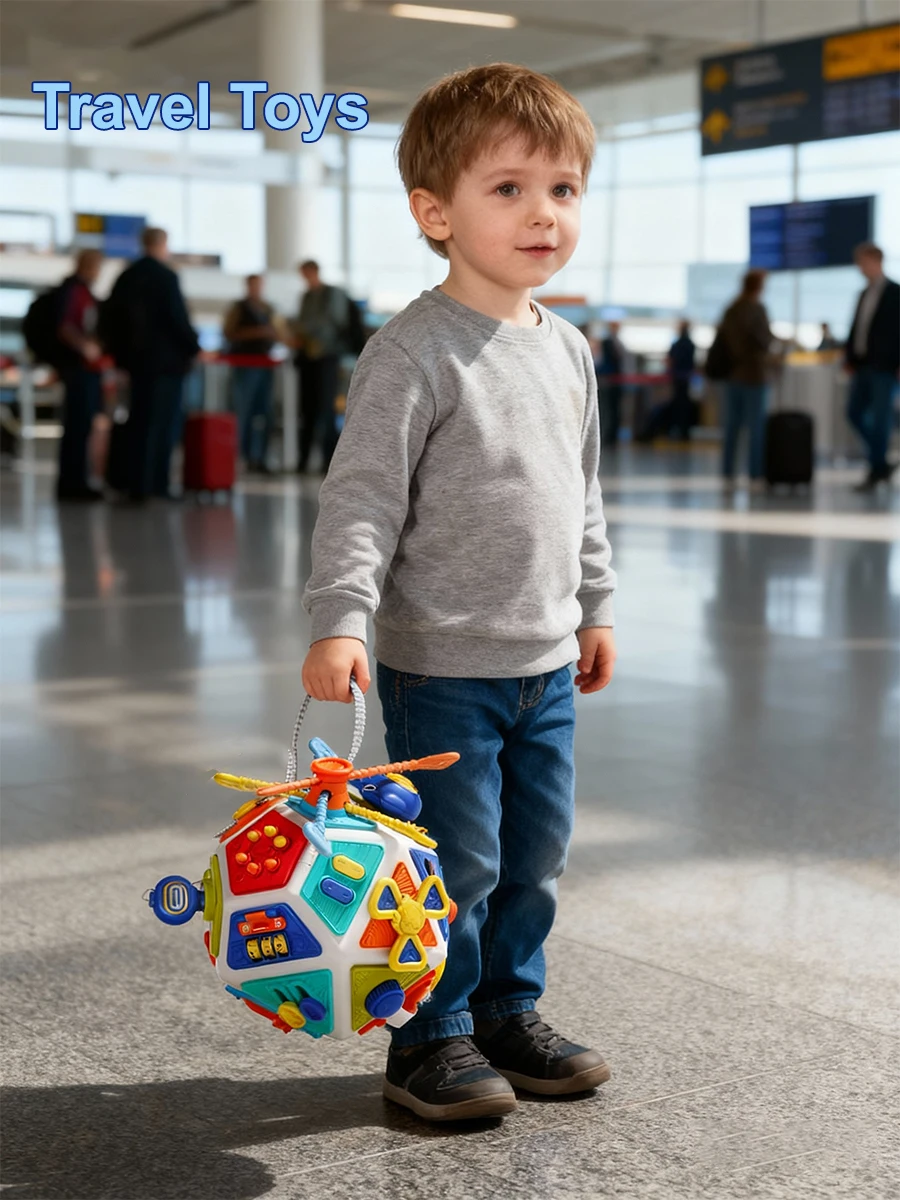 22-in-1 Baby Busy Board Activity Cube Toys Montessori Toy Educational Learning Sensory Travel Toys for Infant Christmas Gifts