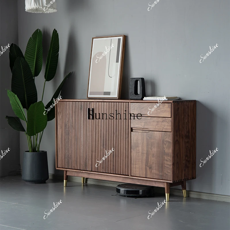 

Nordic solid wood shoe cabinet light luxury household entrance entrance small household integrated storage FT