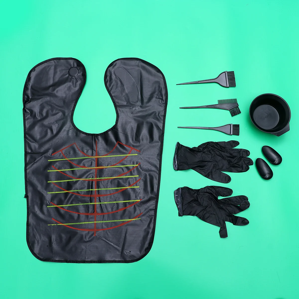 

1Set Hair Dye Bowl Brush Kit Professional Reusable Plastic Coloring Tools for Home Salon DIY Easy Application No Mess Tinting