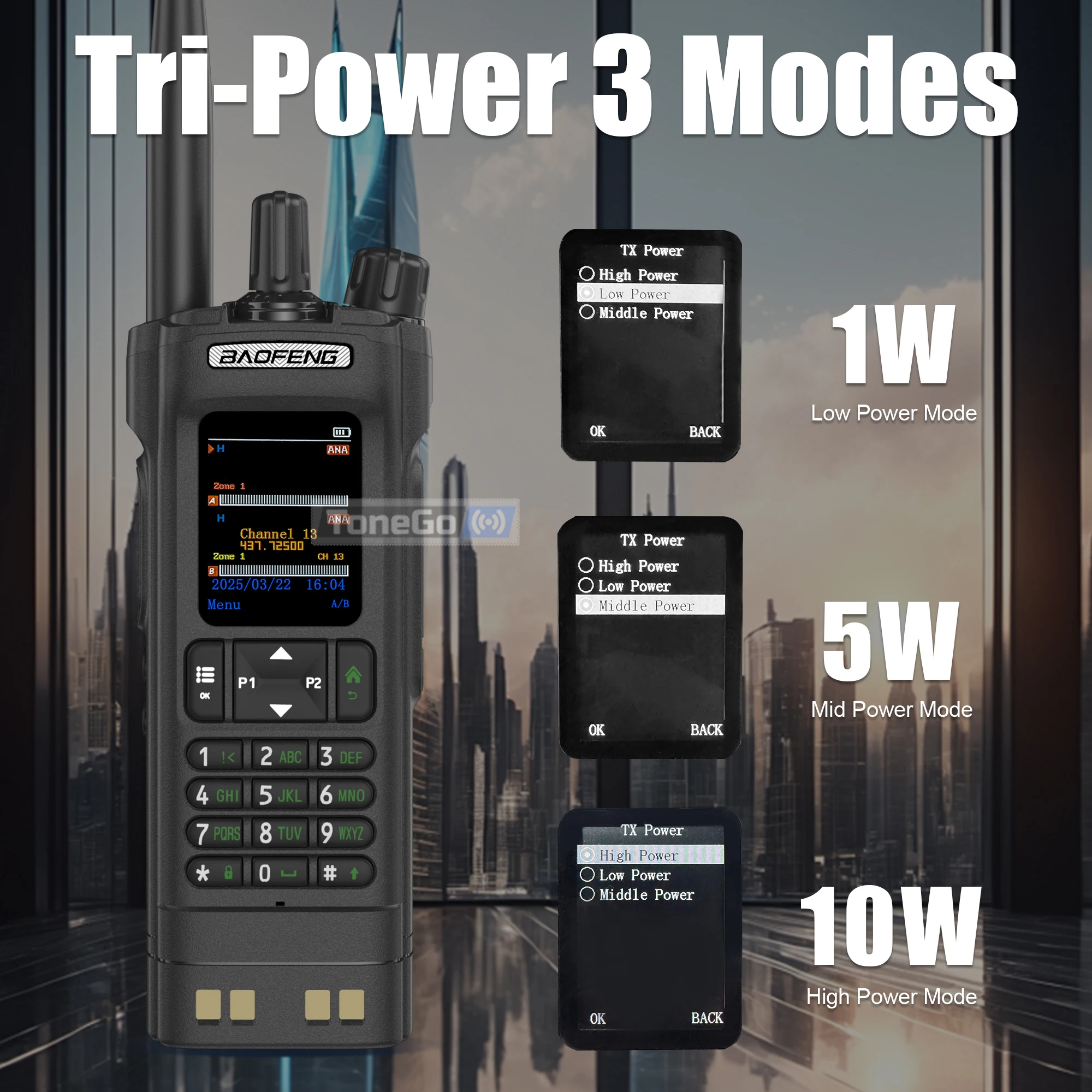 BAOFENG DM-32 DMR جهاز اتصال لاسلكي رقمي مع مشبك حزام وضع مزدوج تناظري فتحة زمنية مزدوجة AES256 رباط هوائي GPS APRS DM 32 راديو هام