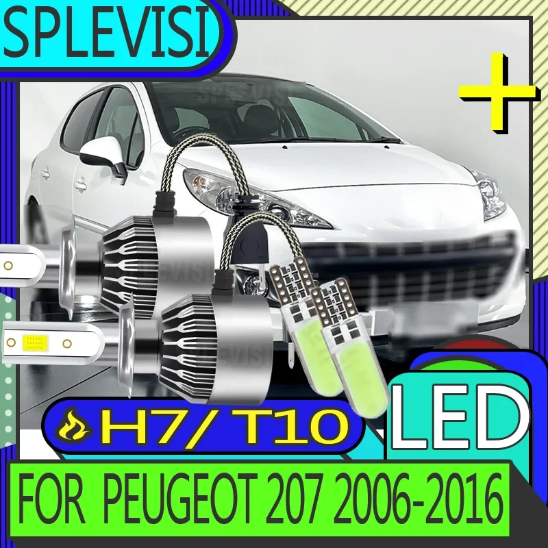 Powerful 4500LM output Car LED Headlight Low Beam Light For Peugeot 207 2006 2007 2008 2009 2010 2011 2012 2013 2014 2015 2016