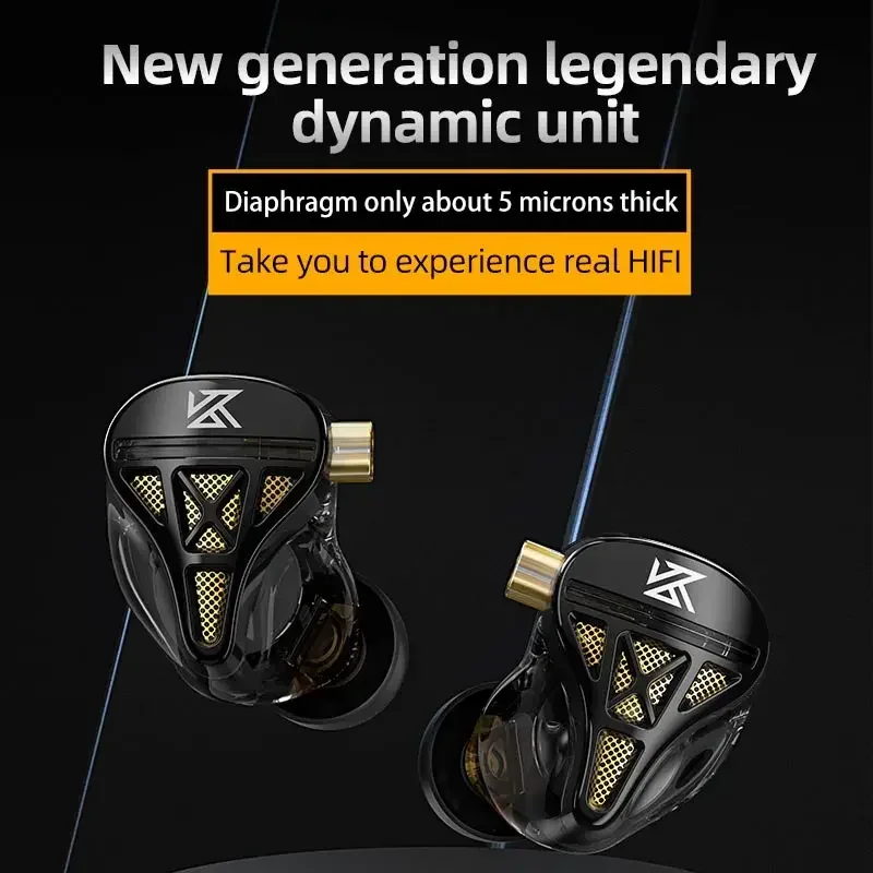 سماعات KZ DQS عالية الدقة بأربع طبقات ملف صوتي HiFi سماعات أذن شبه مفتوحة تصميم سماعة رأس سلكية موسيقى باس داخل الأذن