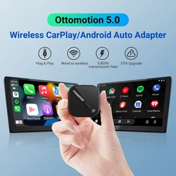 Adaptador CarPlay inalámbrico para coche, accesorios para iPhone, teléfono Android, Ai box, 2024, 5,0