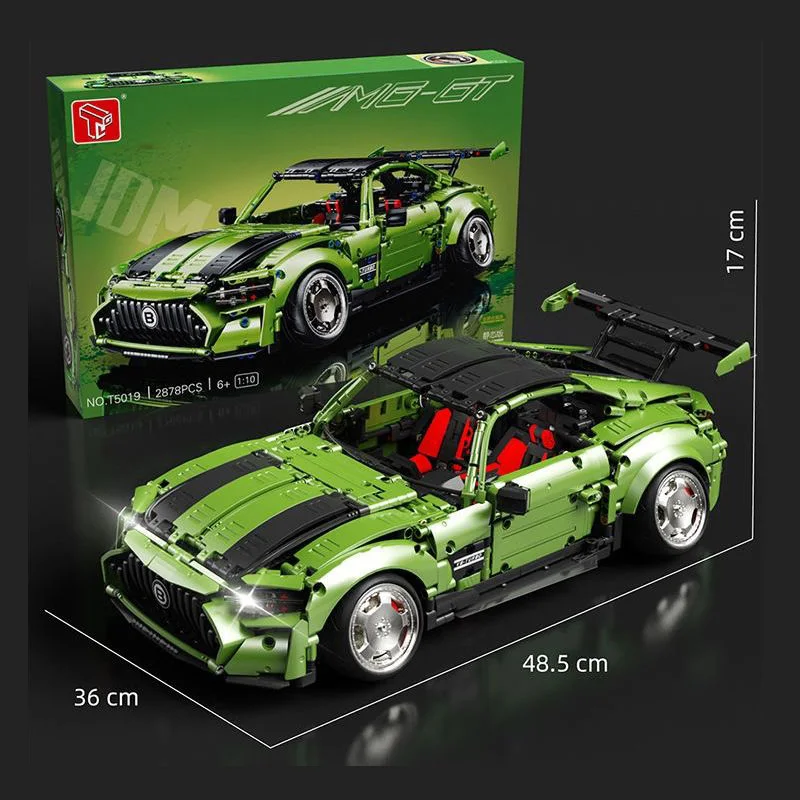 Técnico famoso super carro de corrida bloco de construção moc modelo estático tijolos crianças montagem veículo conjunto meninos brinquedos presente do dia das bruxas