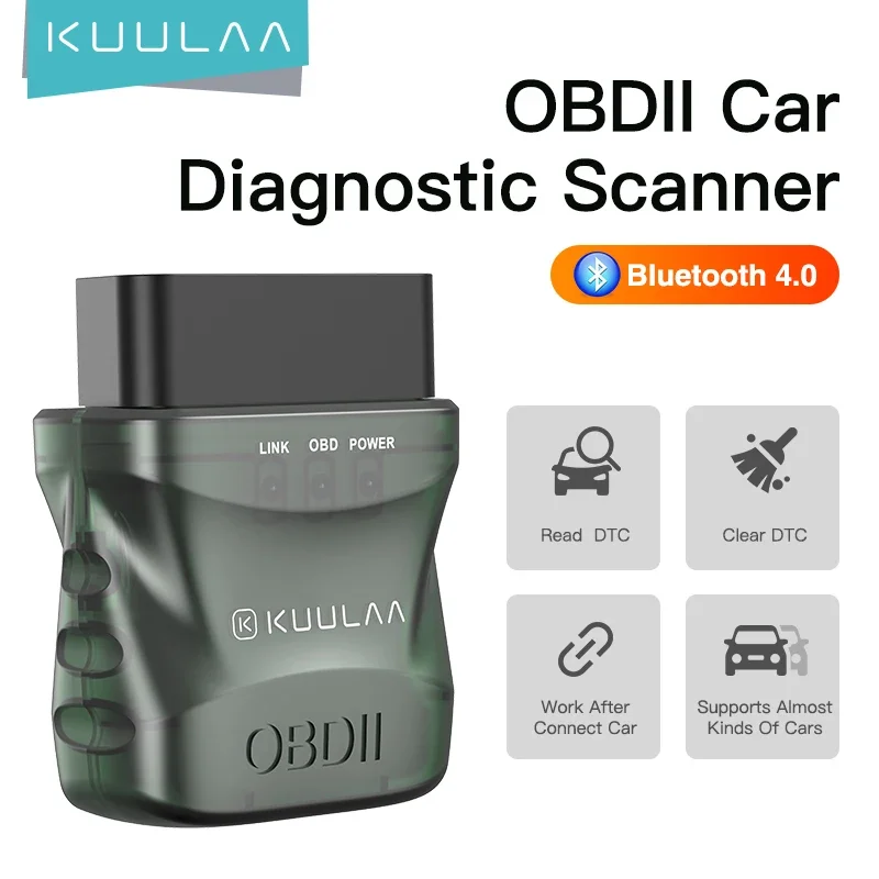 KUULAA 16-Pin Mini Car Scanner Auto Car Diagnostic Scanner Diagnostic Program For Computer Software Windows For  ios/Android