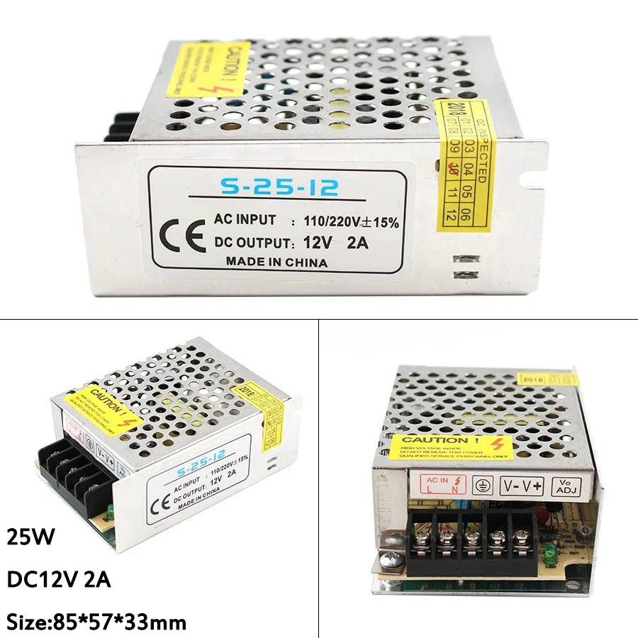 Zasilacz AC DC 12V zasilacz AC-DC SMPS 220V do 12V Źródło transformatory oświetleniowe 12V 3A 5A 10A 12A 15A 20A 30A