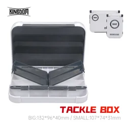 KINGDOM Fishing Tackle Box Mini Storage Case Flying Fishing Tackle Box Fishing Spoon Hook Bait Storage Box Fishing Accessories