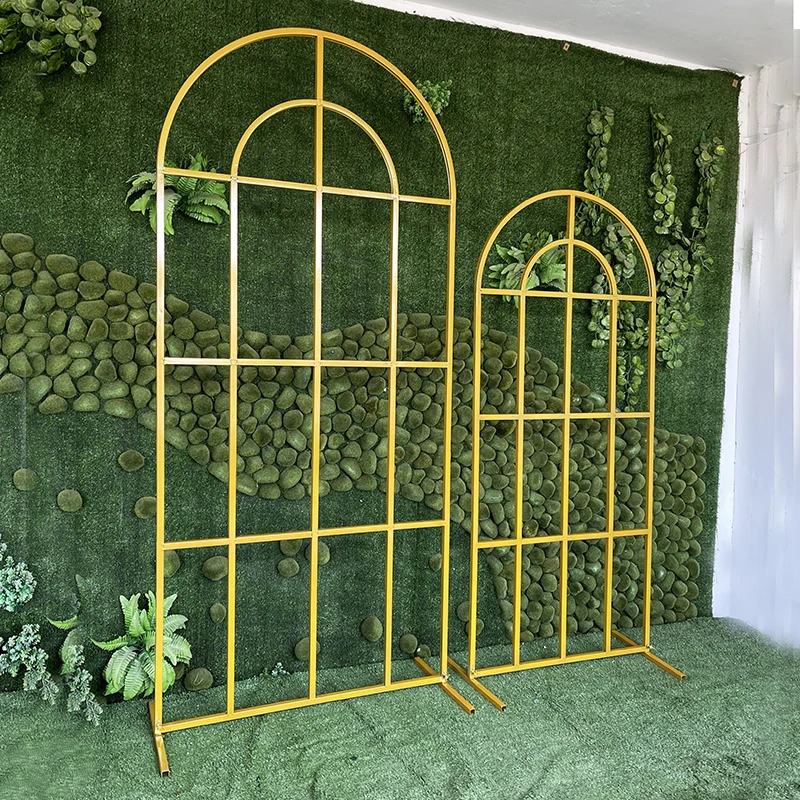 Chinese wedding stage wrought iron screen arch shelf wedding arch decoration wedding arrangement