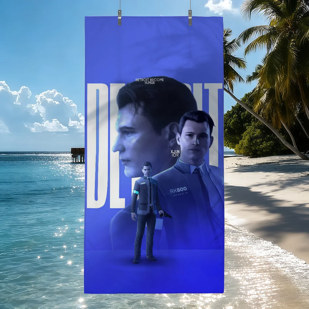 Game D-Detroit Become Human Connor Towel Drying Bath Towel Applicable To Light Swimming Camping Yoga Beach Out