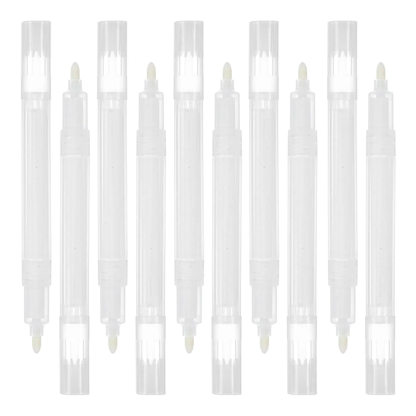 

10 шт. акриловых маркеров-ручек с возможностью заправки, пустые корпуса, белые, с круглой головкой, для чернил, масла, водной краски, многоразовые