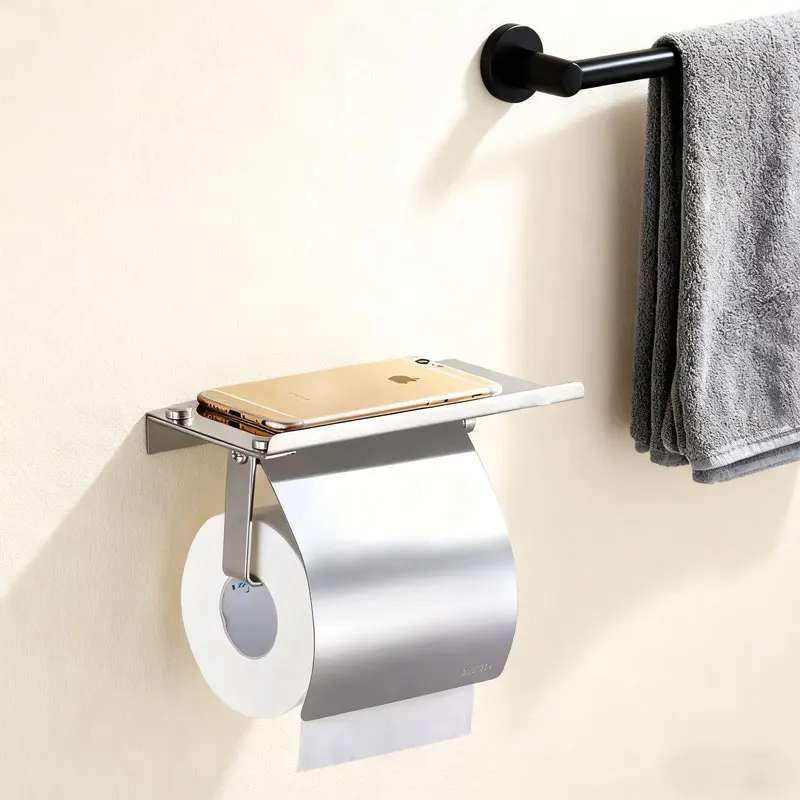 

Держатель для туалетной бумаги Держатель для рулона бумаги из нержавеющей стали Настенный держатель для рулона туалетной бумаги Держатель для рулона бумаги для мобильного телефона Декор