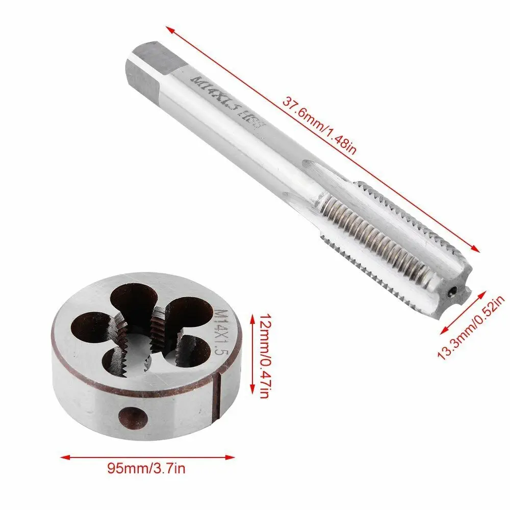 M14 x 1.5 HSS die tap hand tap thread cutter set