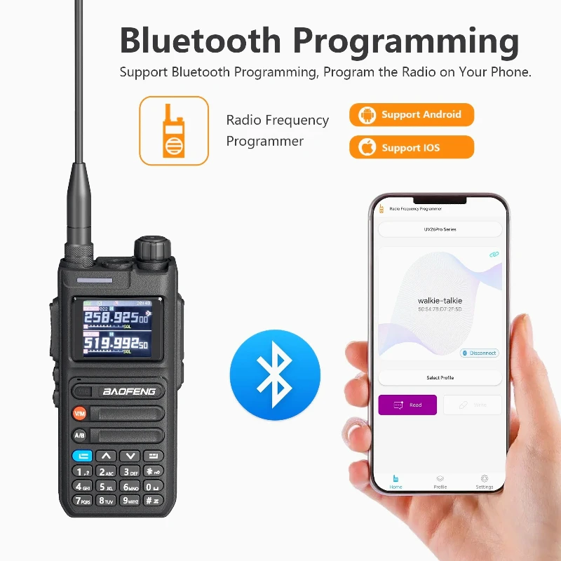 Baofeng UV26 GPS اتجاهين راديو برمجة لاسلكية تسجيل 10W Type-C طويلة المدى لاسلكي تخاطب #2