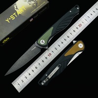 Y-START Folding knife D2 steel G10 Handle Outdoor Camping Hunting fishing fruit Utility Knives EDC Tool LK5021N