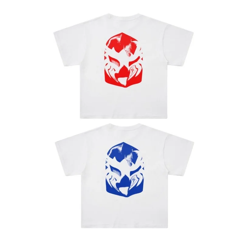 27SS Trends Latest TS-07 07.04 Face Mask ALBANIA Limited Edition Kanye West Short-Sleeve T-Shirt