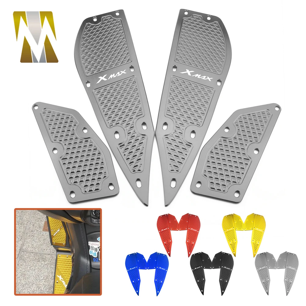 

Foot Pegs Plate For Yamaha XMAX X-MAX 250 300 2017 2018 Xmax300 Foot Pad Footrest Step Pads Footpads Kit Motorcycle Accessories