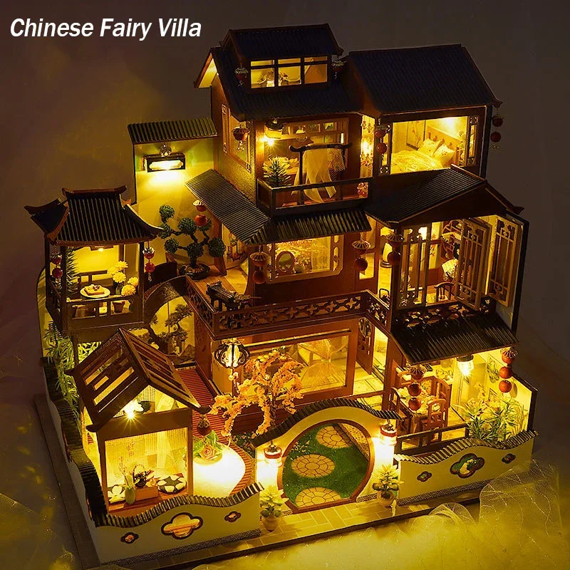 Chinese Ancient Style Xianxia Building DIY Handmade Gift Adult Children Building Block Toy