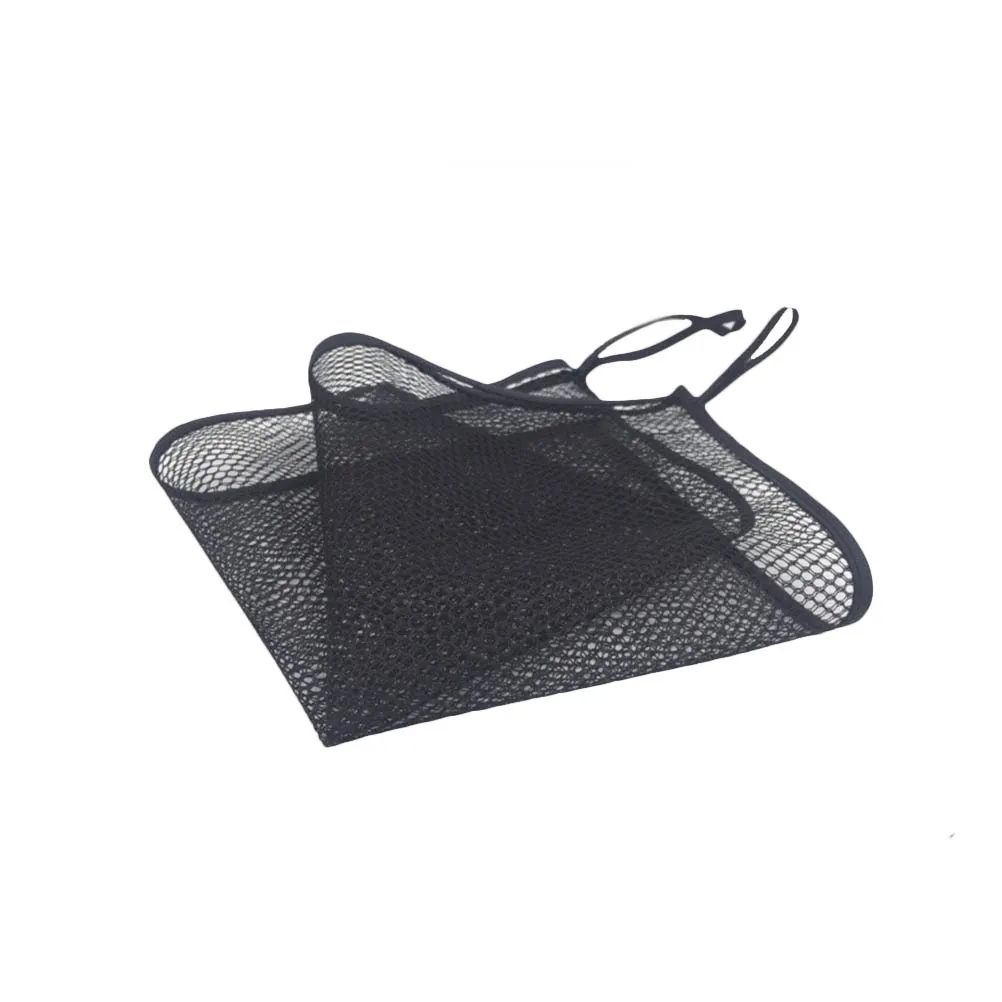 

2Pcs Mesh Drawstring Bags Hanging Storage Black Multipurpose Household Storage Bag for Makeup Fruit Food Toiletries Heavy Duty