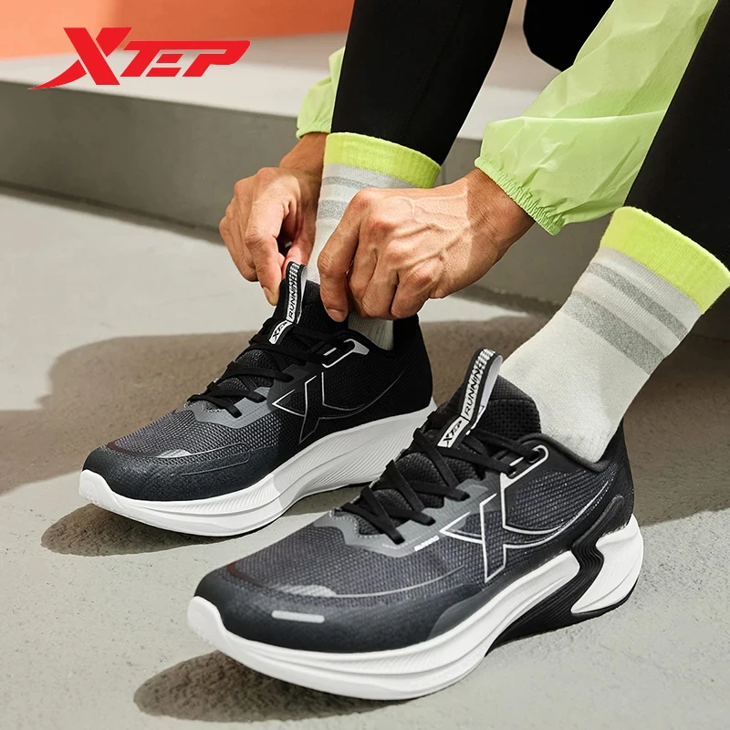 Xtep Wind Rain Outdoor Running Shoes For Men 2024 Winter Rebound Sports Shoes Trendy Retro Cushion Sneakers 876419110001