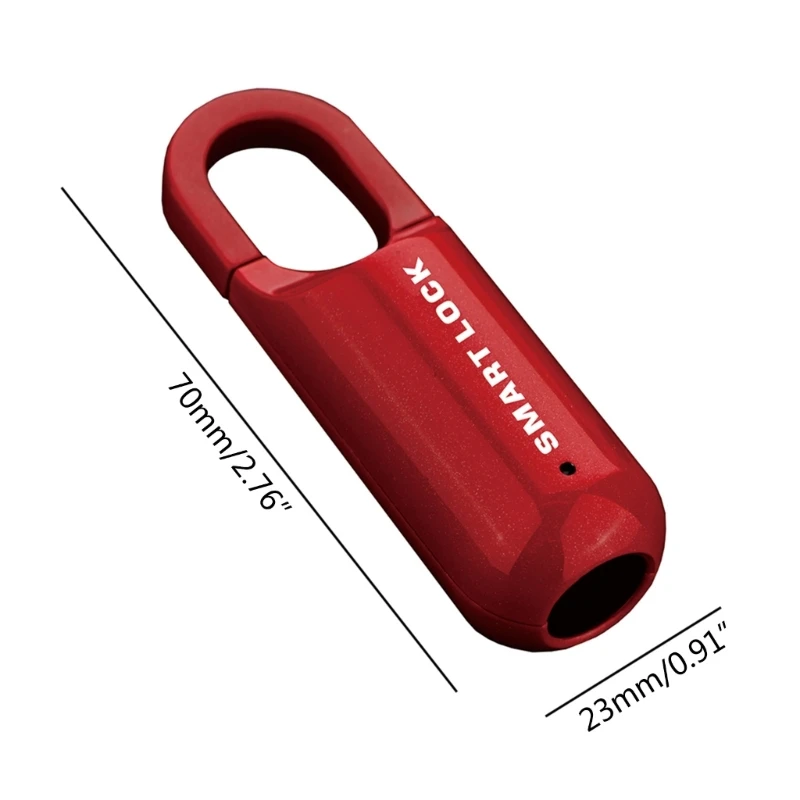 E5BE Fingerprint Padlock Cabinet Keyless Household Suitcase Drawer Travel Cases Drawer Padlocks Aluminum Alloy Material