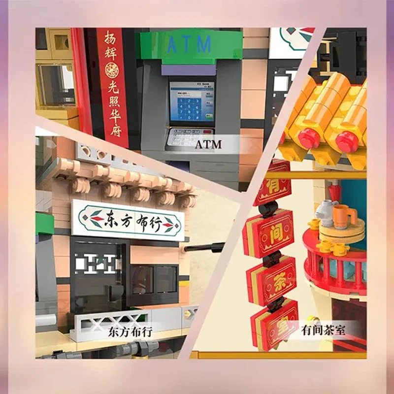 Creative Expert City Street Scene MOC ZHEGAO 00426 Chinatown Bangkok City Model 4653PCS Building Blocks Brick Puzzle Toys Gift