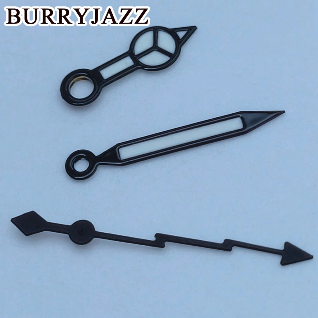 BURRYJAZZ NH35 NH36 NH38 7S26 7S36 4R35 4R36 Watch Hands Black Silver Gold Rose Gold Hands Green Luminous