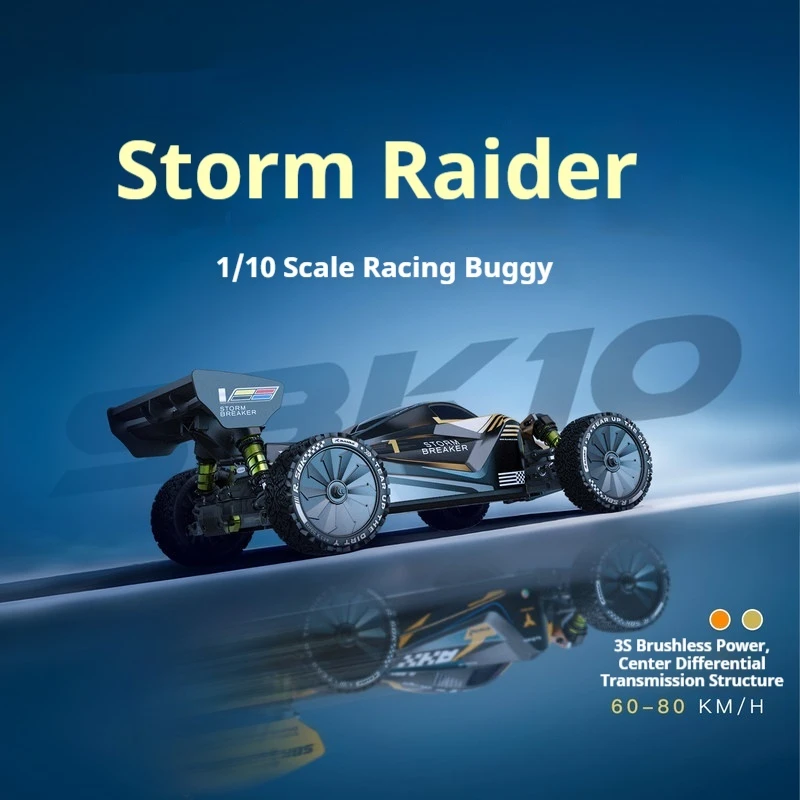 

New Sbk10 1/10 Storm Assault Racing Remote Control Electric Brushless 4wd Off Road Vehicle With Strong Power Boy Toy Gift