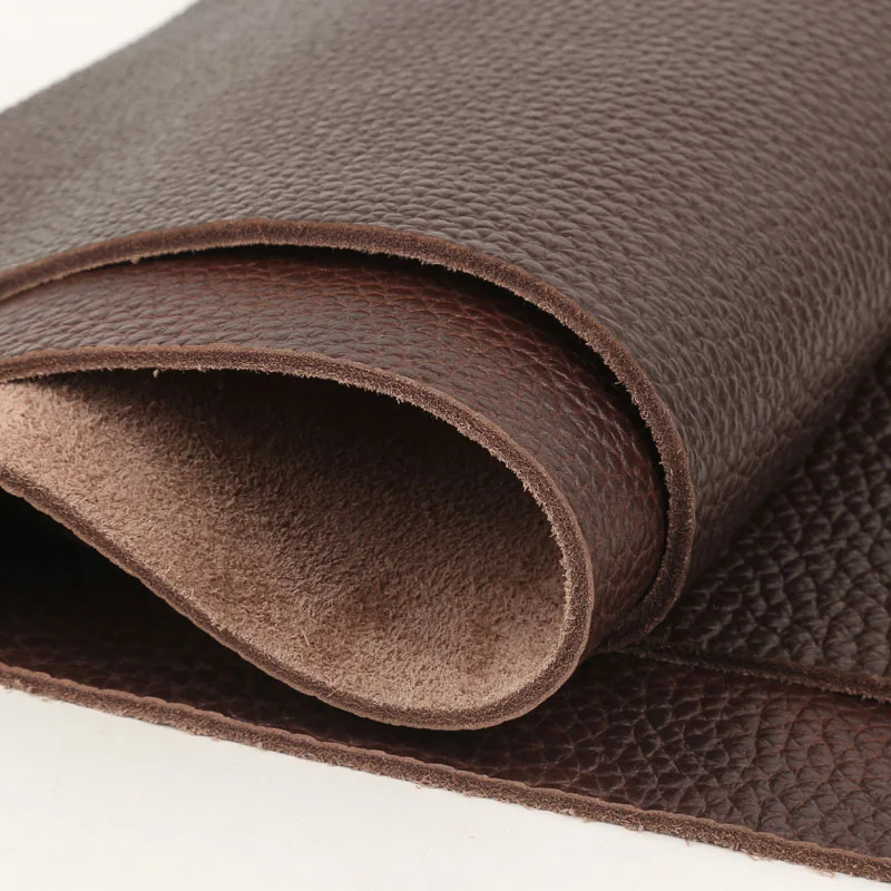 طبقة علوية من جلد البقر بلون القهوة 3.5 ملم، جلد طبيعي مزدوج اللون بني داكن، وسادة أريكة جلدية سميكة، وسادة طاولة، يوجا cu #1
