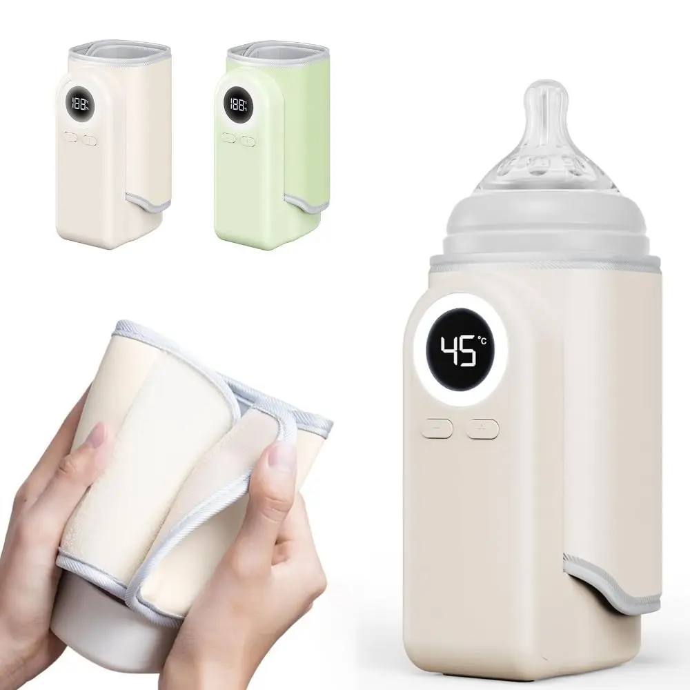 

4-in-1 Bottle Warmer Digital Display Constant Temperature Milk Warmer Rapid Warming Wireless Nighttime Milk Warmer Travel