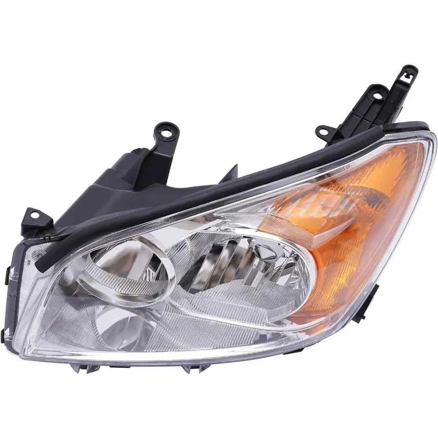 مجموعة مصابيح أمامية متوافقة مع 20092012 RAV4 كروم W مجموعة استبدال المصابيح الأمامية العنبر للسائق والراكب الجانب E