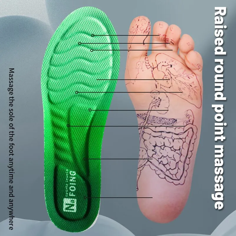 4D Sport Insoles for Feet Super Soft High Elasticity Shoe Pads Anti Pain Deodorant Cushion Arch Support Running Insoles