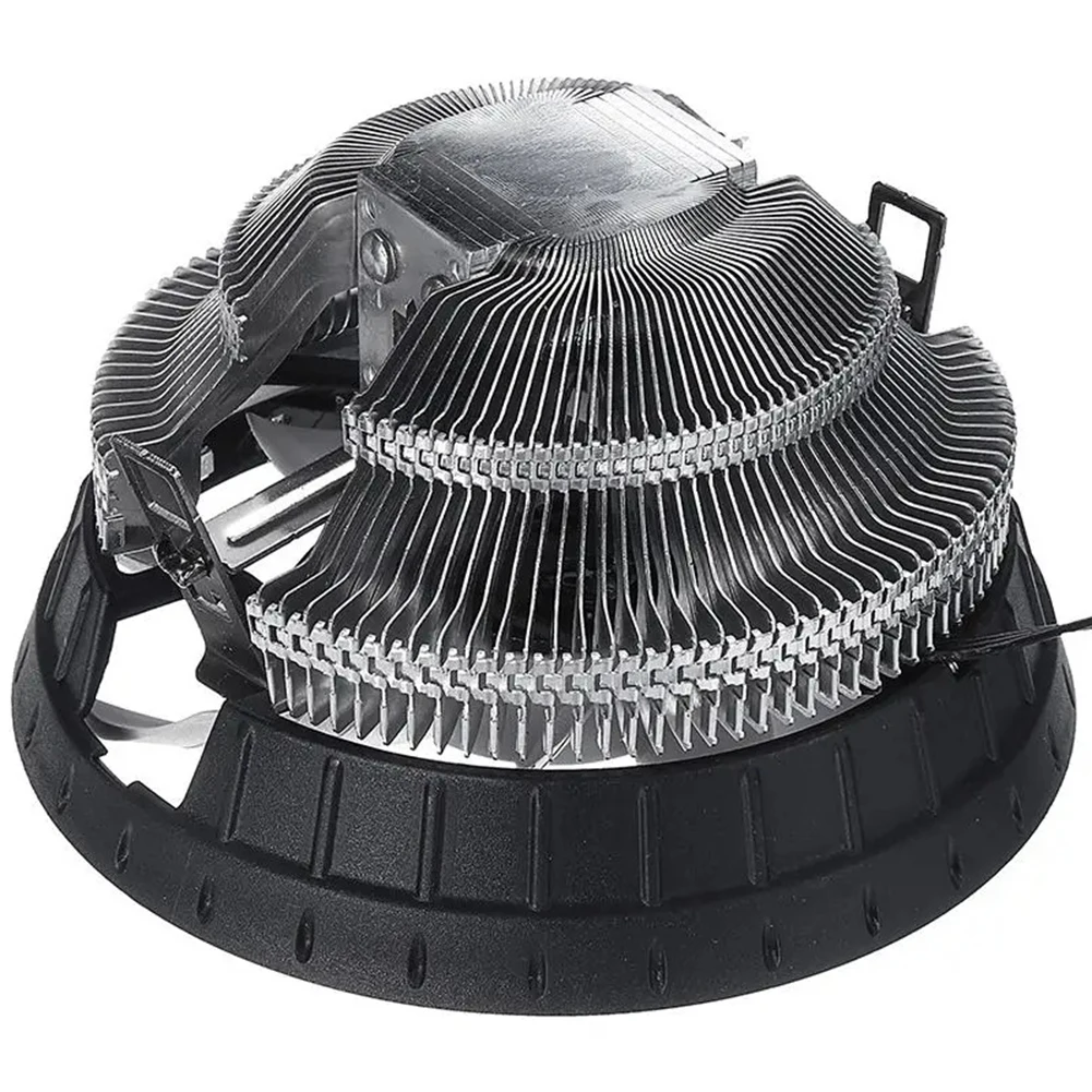 Kipas Casing PC 1800RPM Senyap Lampu LED RGB Radiator Laptop Pendingin CPU Kipas Tenang