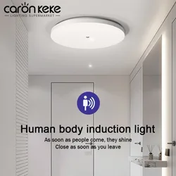 Luz LED de techo con Sensor de movimiento, luz minimalista con detección infrarroja de cuerpo humano, pasillo, escalera, garaje, almacén, luz para el hogar