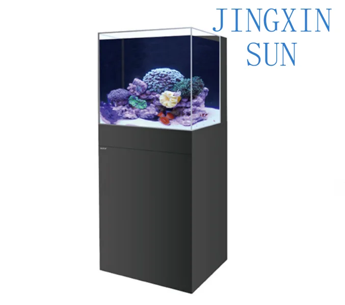 Factory Wholesale Salt Water Ocean Sea Fish tank Marine Aquarium with Wooden Cabinet.