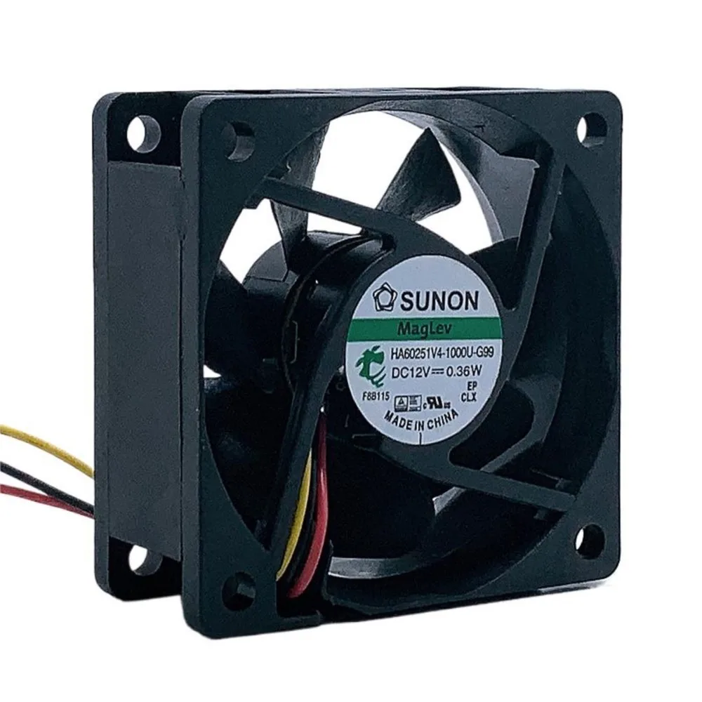 

2pcs Sunon HA60251V4-1000U-G99 60mm 6025 60X60X25mm 12V 0.36W Maglev Low Power Mute Silent Low Noise Cooling Fan