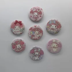 Sanrio My Melody Cartoon Brooch Anime Figures Q Figural Backpack Clothing Anime Merchandise Decorate Cute Children Birthday Gift